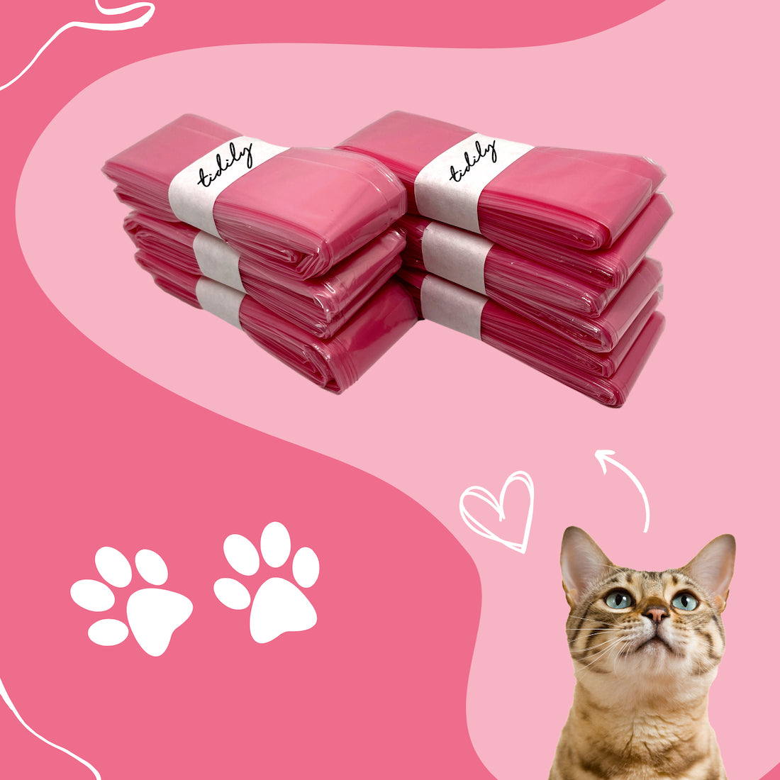 Tidily 6er-Pack Nachfüllbeutel für Katzenklo Mülleimer Kompatibel mit Littycat und LitterLocker
