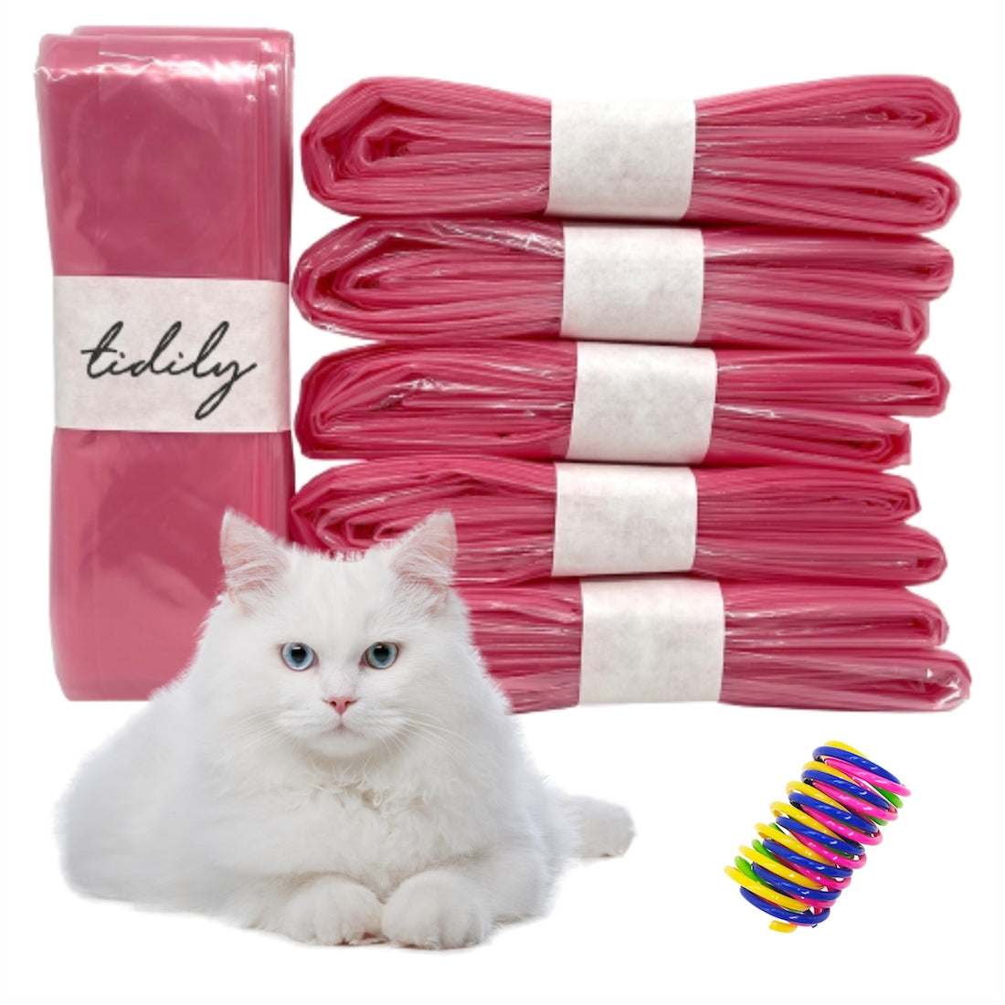 Tidily 6er-Pack Nachfüllbeutel für Katzenklo Mülleimer Kompatibel mit Littycat und LitterLocker