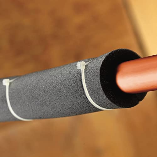 intervisio Kabelbinder 300mm x 3,6mm, Farbe weiß, Natural, Universalbinder, 300 Stück