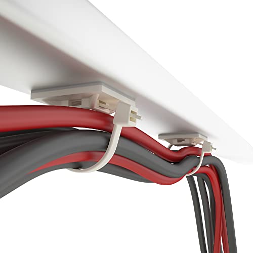 intervisio Klebesockel für Kabelbinder 28mm x 28mm, Selbstklebend Kabelschelle, weiß, 200 Stück