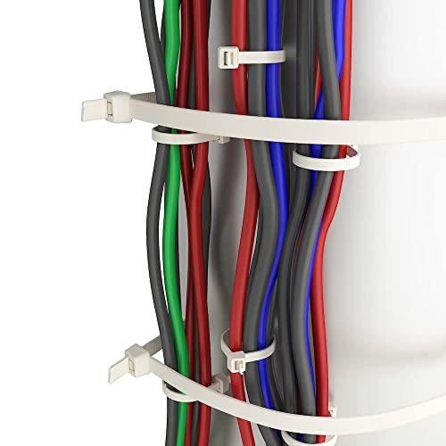 intervisio Kabelbinder Lang 750mm x 7,6mm, weiß, Industrie-Qualität, 100 Stück