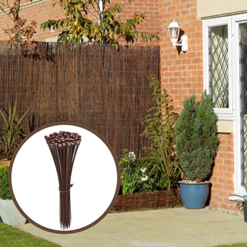 intervisio Kabelbinder 200mm x 4,8mm Farbe Braun, UV-beständig, Universalbinder, 100 Stück