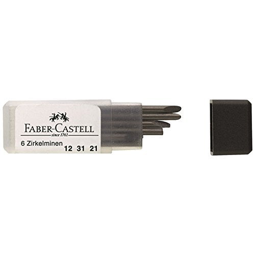 Faber-Castell Zirkelminendose (6er Dose + Spitzer)