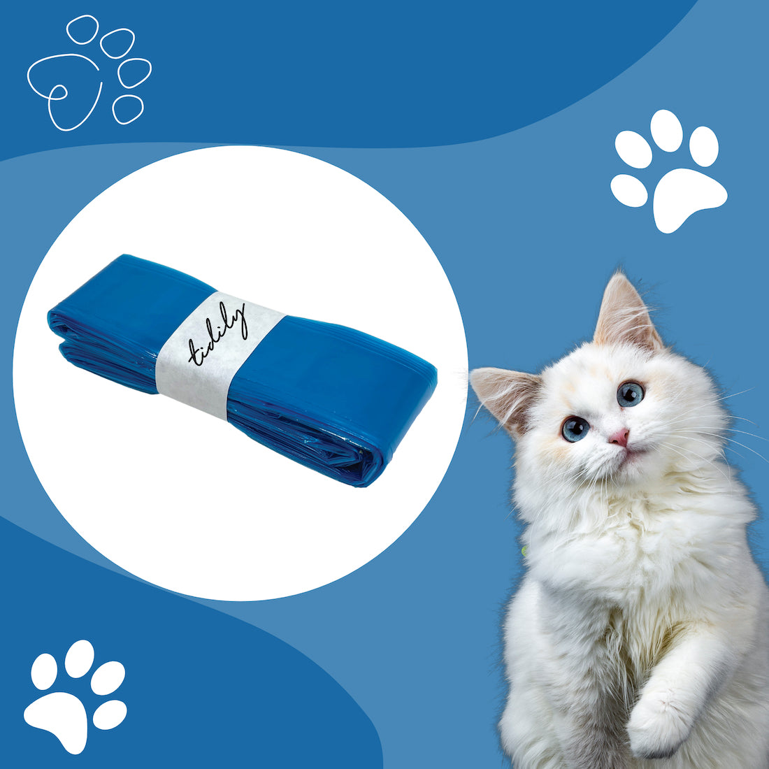 Tidily 6er-Pack Nachfüllbeutel für Katzenklo Mülleimer Kompatibel mit Littycat und LitterLocker