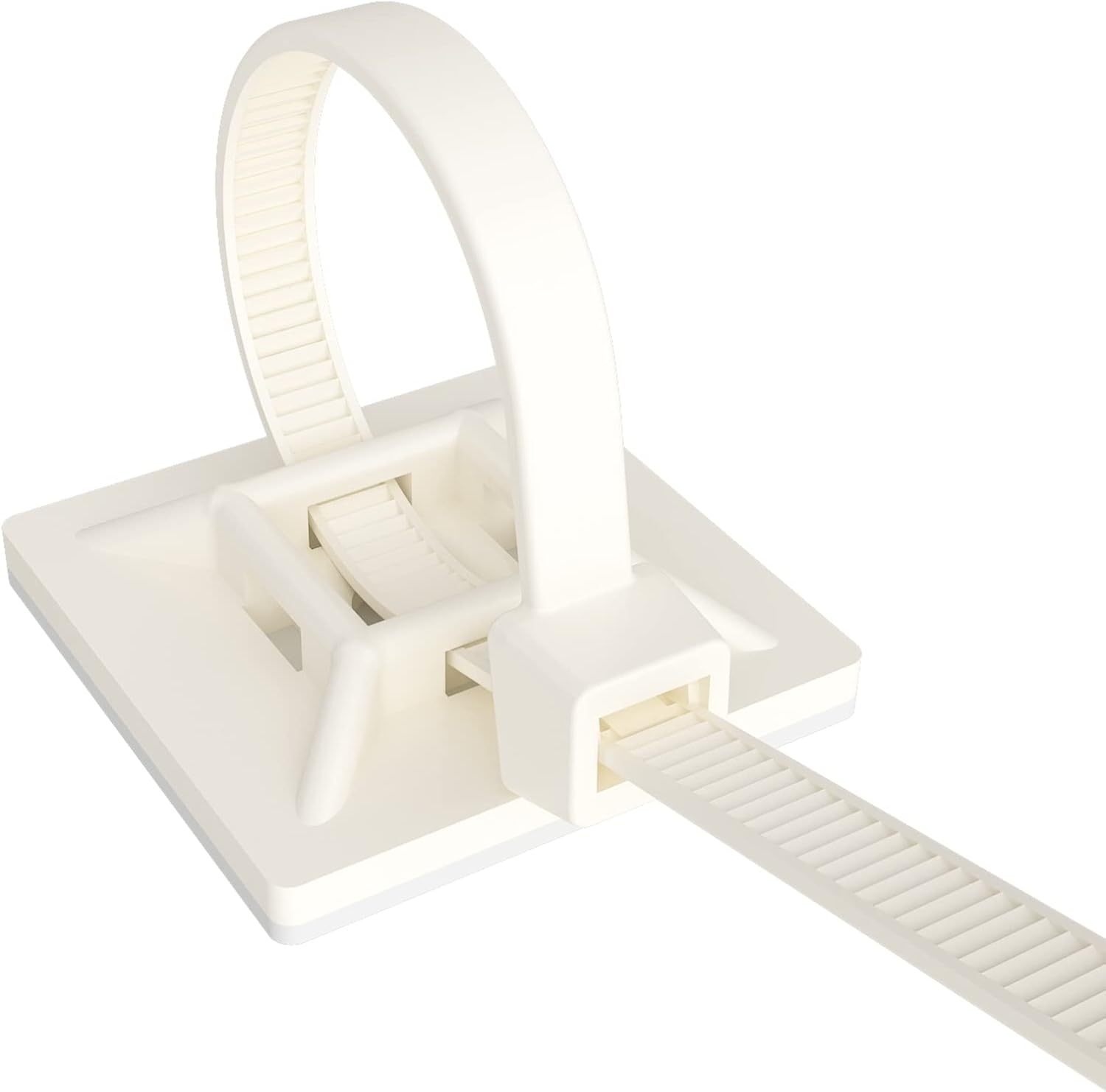 Klebesockel für Kabelbinder 28mm weiß 200 Stück