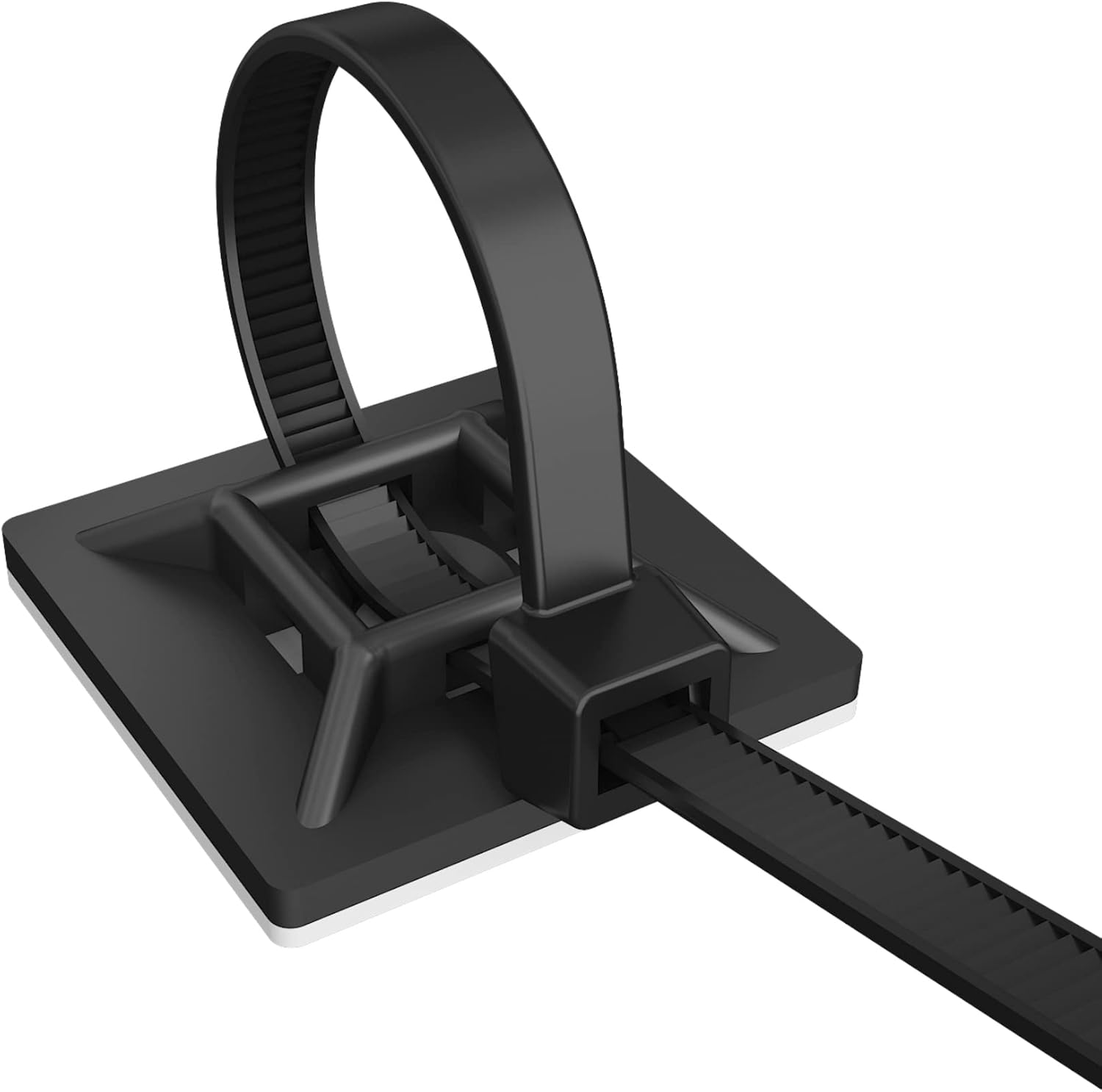 intervisio Klebesockel für Kabelbinder 28mm schwarz 200 Stück