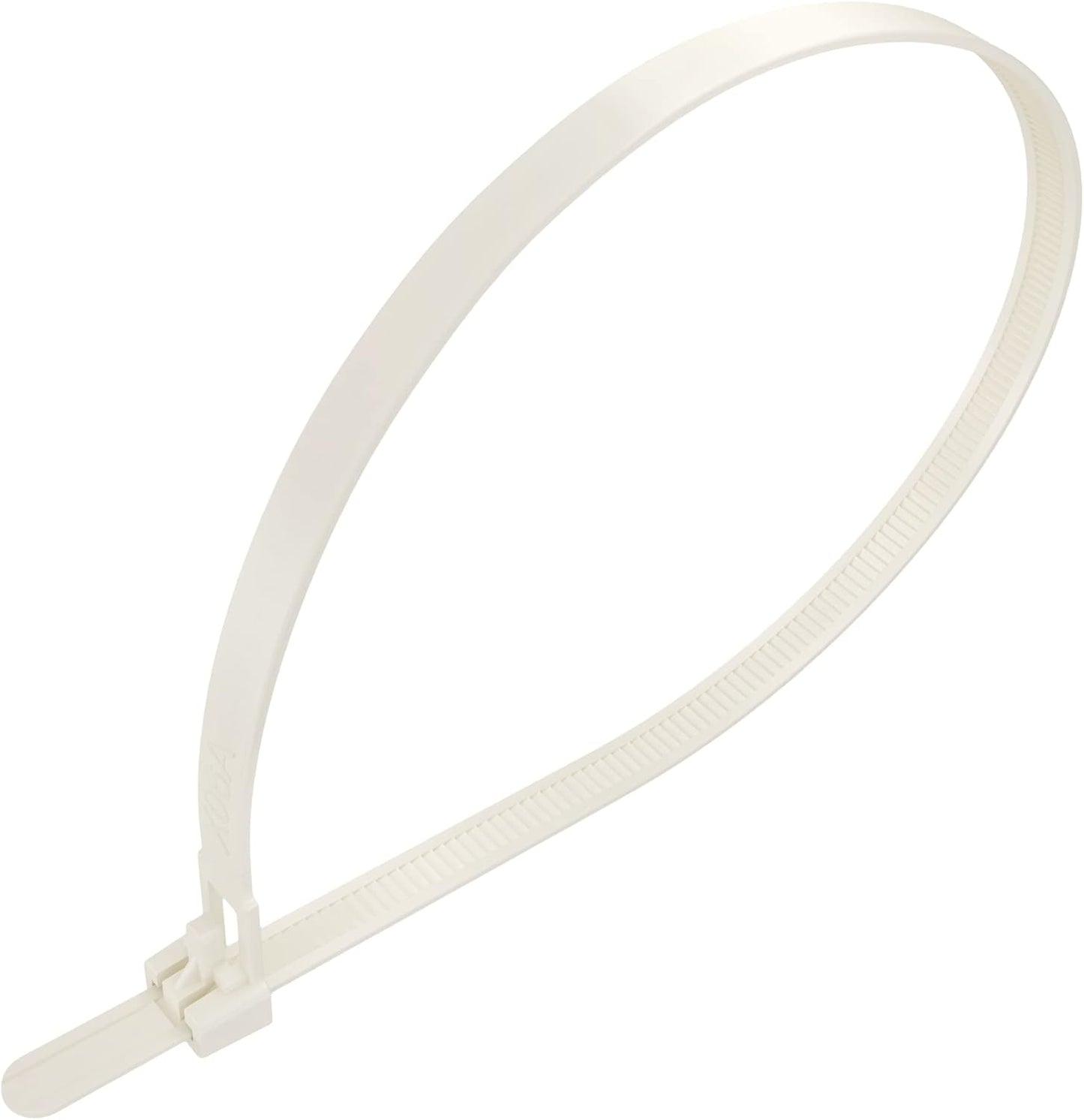 intervisio Kabelbinder wiederverschließbar 540mm x 7,6mm weiß 100 Stück