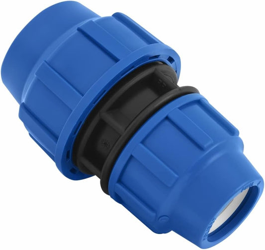 PP Kupplung Reduziert MDPE 40 mm bis 25 mm Verschraubung für PE Rohr PN16 DVGW Trinkwasser zertifiziert – 40mm bis 25mm Klemmverbinder kompatibel mit PE80 PE100 Rohren - 1 Stück