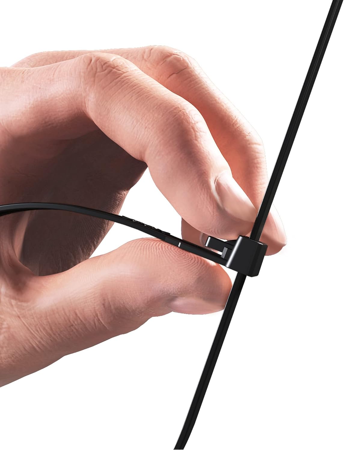 intervisio Kabelbinder wiederverschließbar 350mm x 7,6mm schwarz 100 Stück
