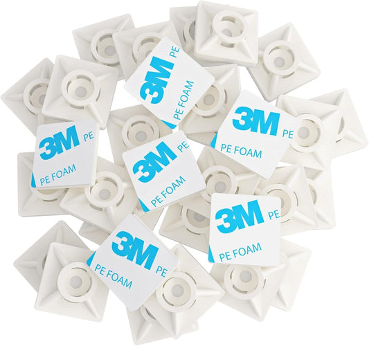 Klebesockel für Kabelbinder 19mm weiß 100 Stück