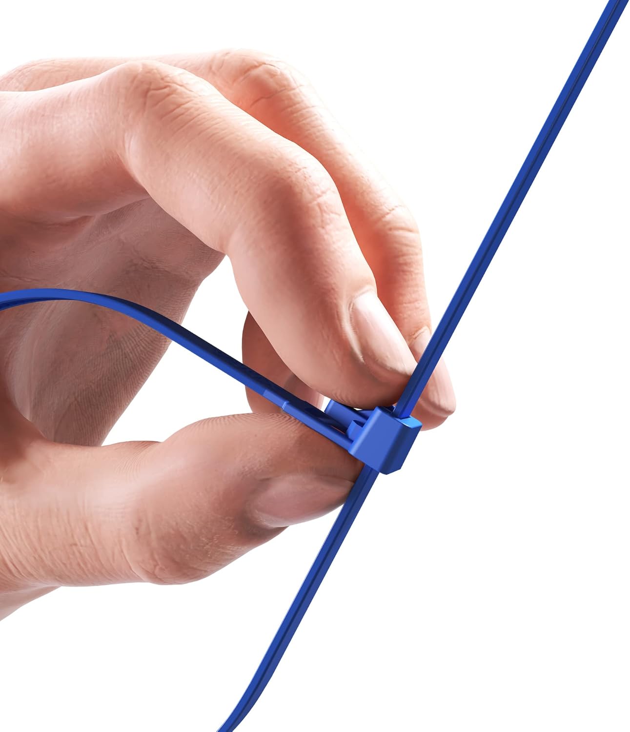 intervisio Kabelbinder wiederverschließbar 350mm x 7,6mm blau 100 Stück