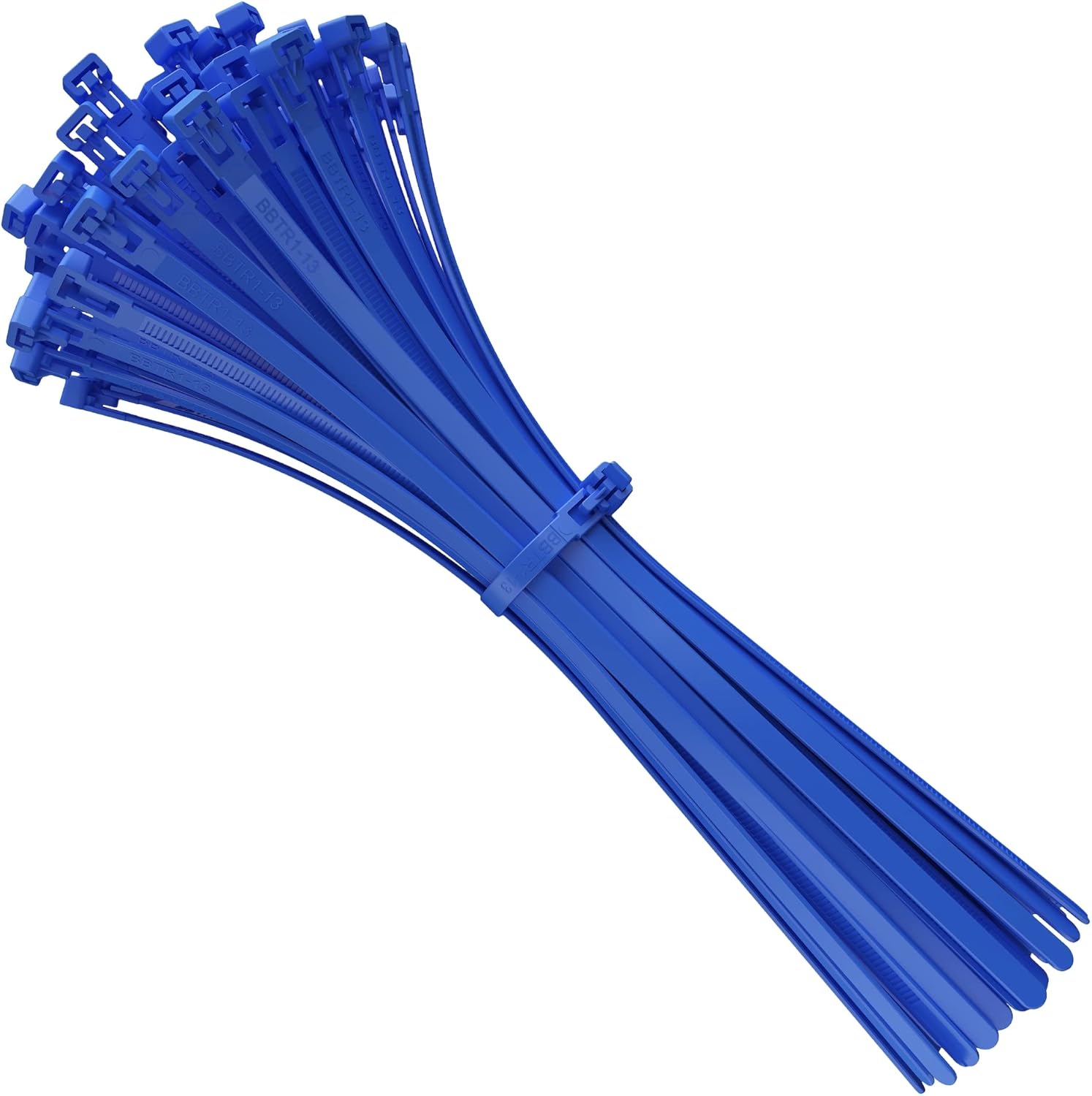 intervisio Kabelbinder wiederverschließbar 350mm x 7,6mm blau 100 Stück