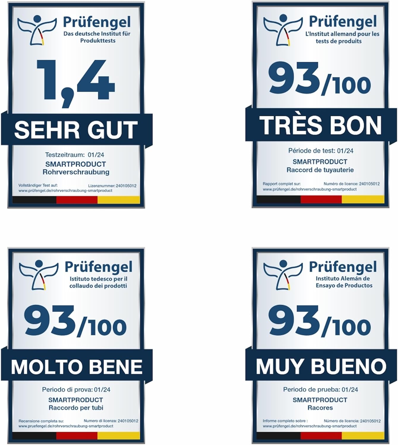 32mm PE Rohr Verschraubung Winkel 90 Grad PN16 DVGW Trinkwasser zertifiziert – 32 mm Klemmverbinder für Innen- und Außeninstallationen – PP Kupplung für PE80 PE100 Rohren - 3er-Pack