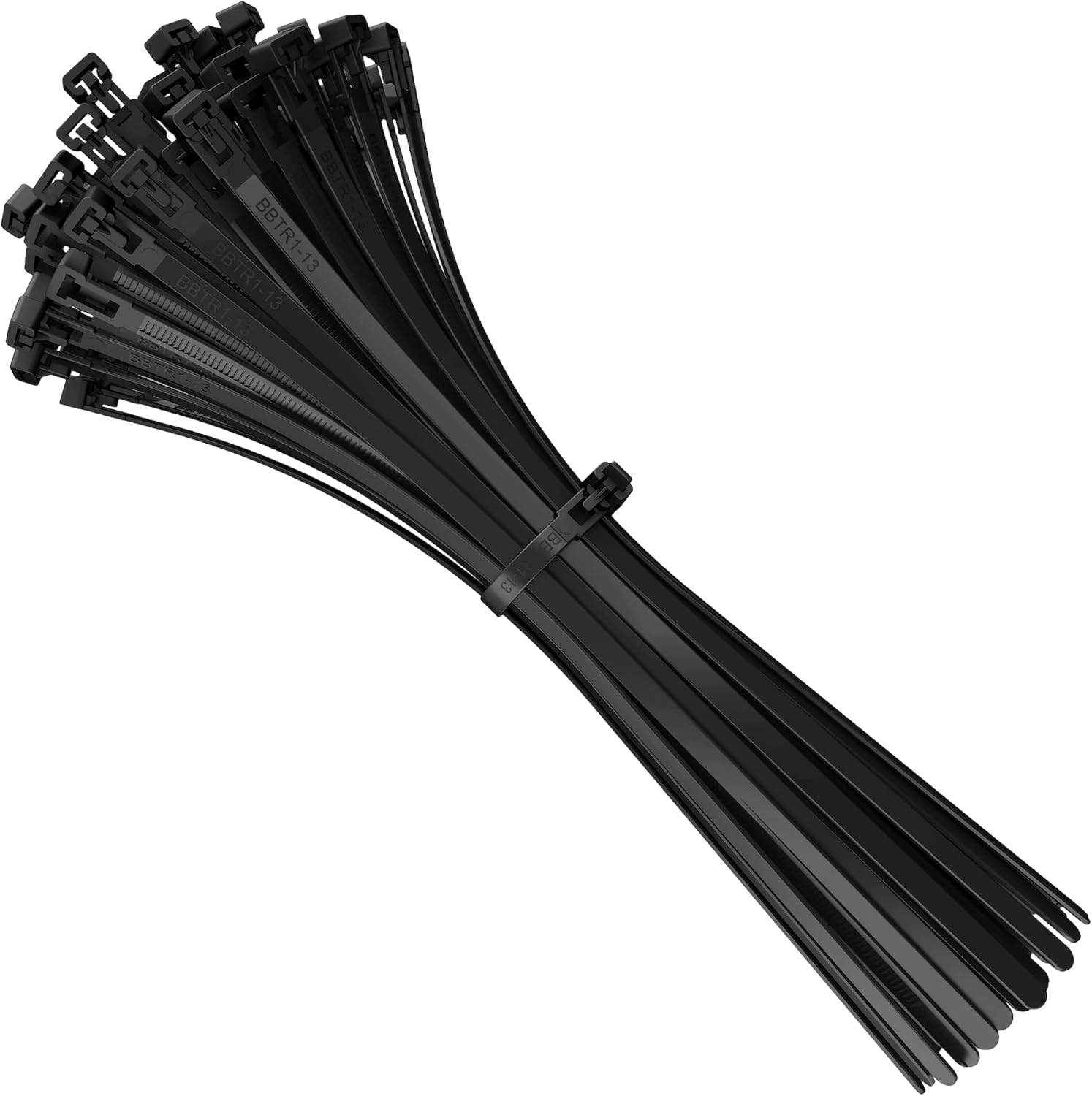 intervisio Kabelbinder wiederverschließbar 350mm x 7,6mm schwarz 100 Stück