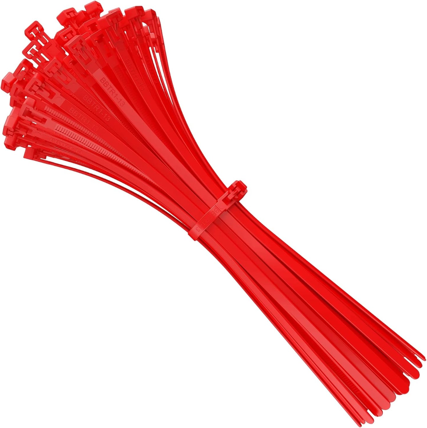 intervisio Kabelbinder wiederverschließbar 350mm x 7,6mm rot 100 Stück