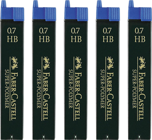 Faber-Castell 5er Sparpack SUPER-POLYMER Feinminen 0.7HB 120700