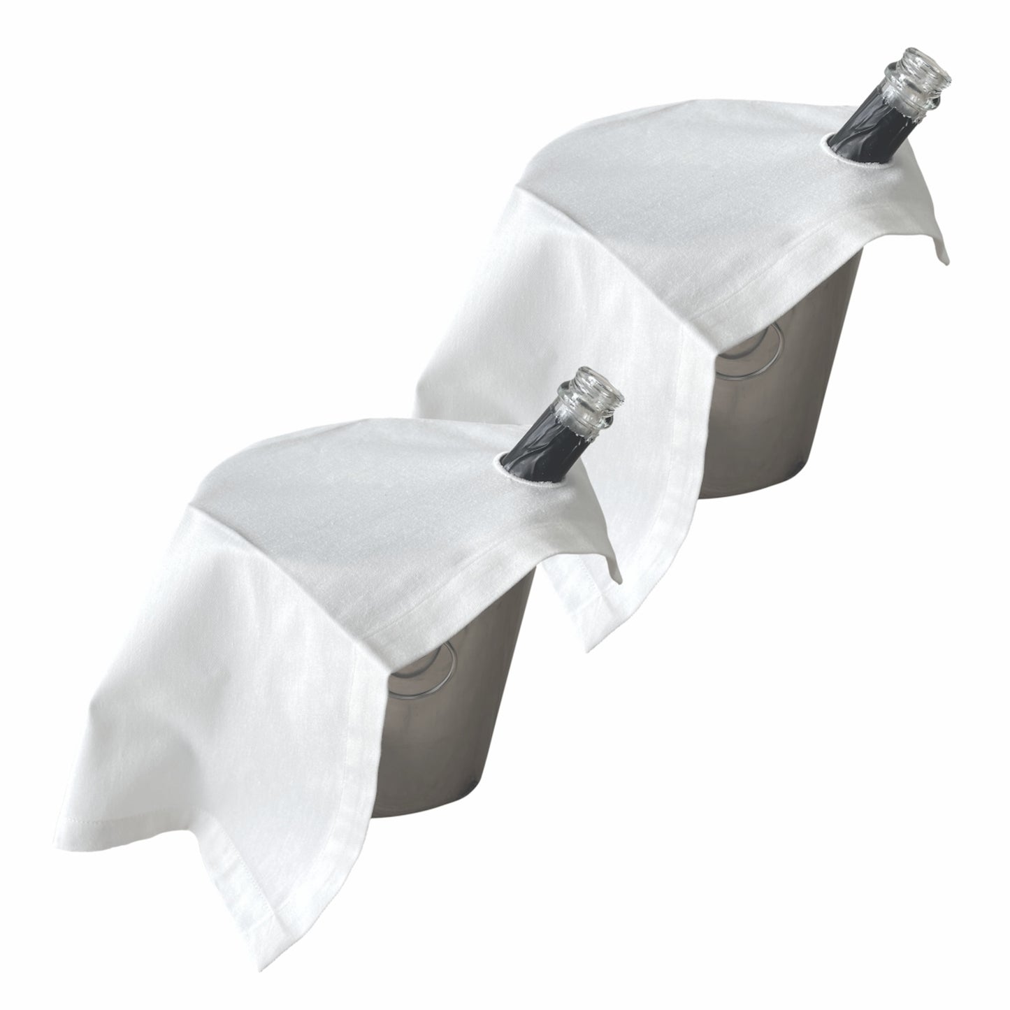 Weinservietten – Wein- Champagner- oder Sektserviette mit Öffnung für Flaschenhals– Saugfähige – Produktbild