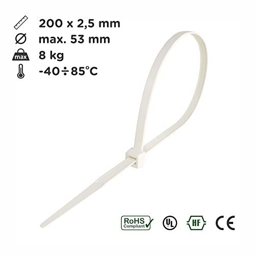 Klebesockel für Kabelbinder Set weiß 19mm 100 Stück – intervisio Shop