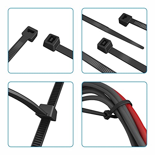 Kabelbinder 200mm x 2,5mm, Nylon, Schwarz, 100 Stück – intervisio Shop