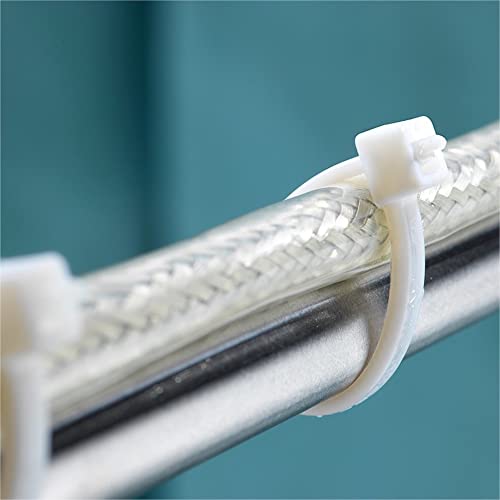 intervisio Set Kabelbinder 300mm x 4,8mm, Nylon, Universalbinder, weiß, 300 Stück Binders