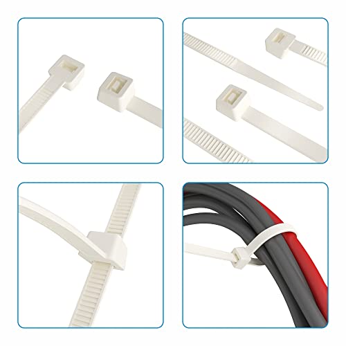 intervisio Kabelbinder Lang 430mm x 4,8mm, weiß, Industrie-Qualität, 200 Stück