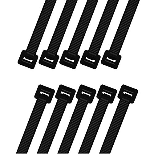 Kabelbinder Extra Lang Industriequalität - 1000mm x 9mm, UV-beständig schwarz, 10 Stück