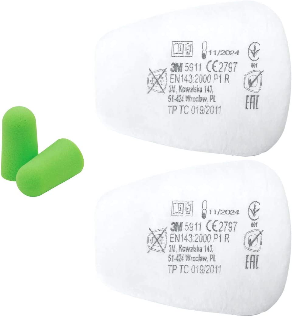 3M Filter 5911 P1 R 1 Paar Partikelfilter mit Gehörschutzstöpsel