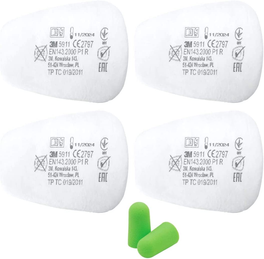 3M Filter 5911 P1 R 2 Paare Partikelfilter mit Gehörschutzstöpsel